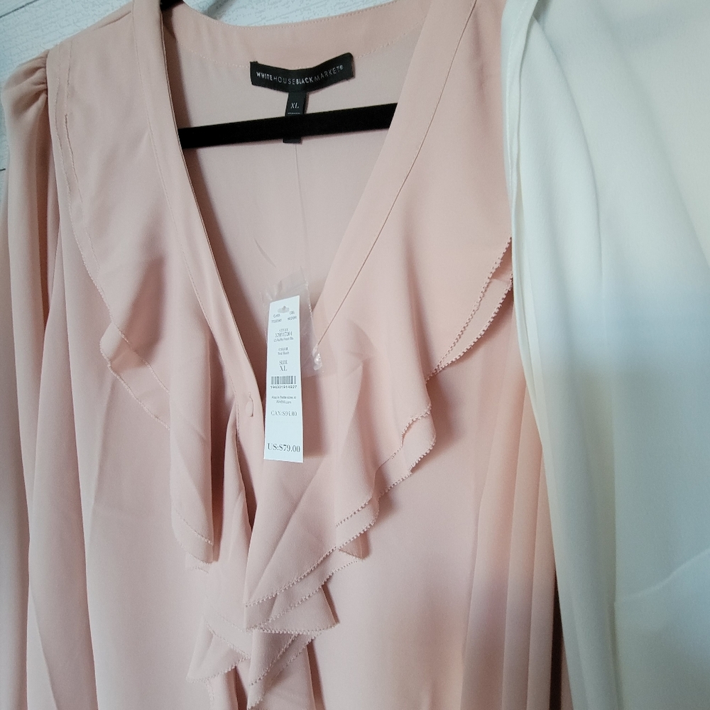 Two WHBM Ruffle Blouse Bundle (2) - Picture 7 of 11